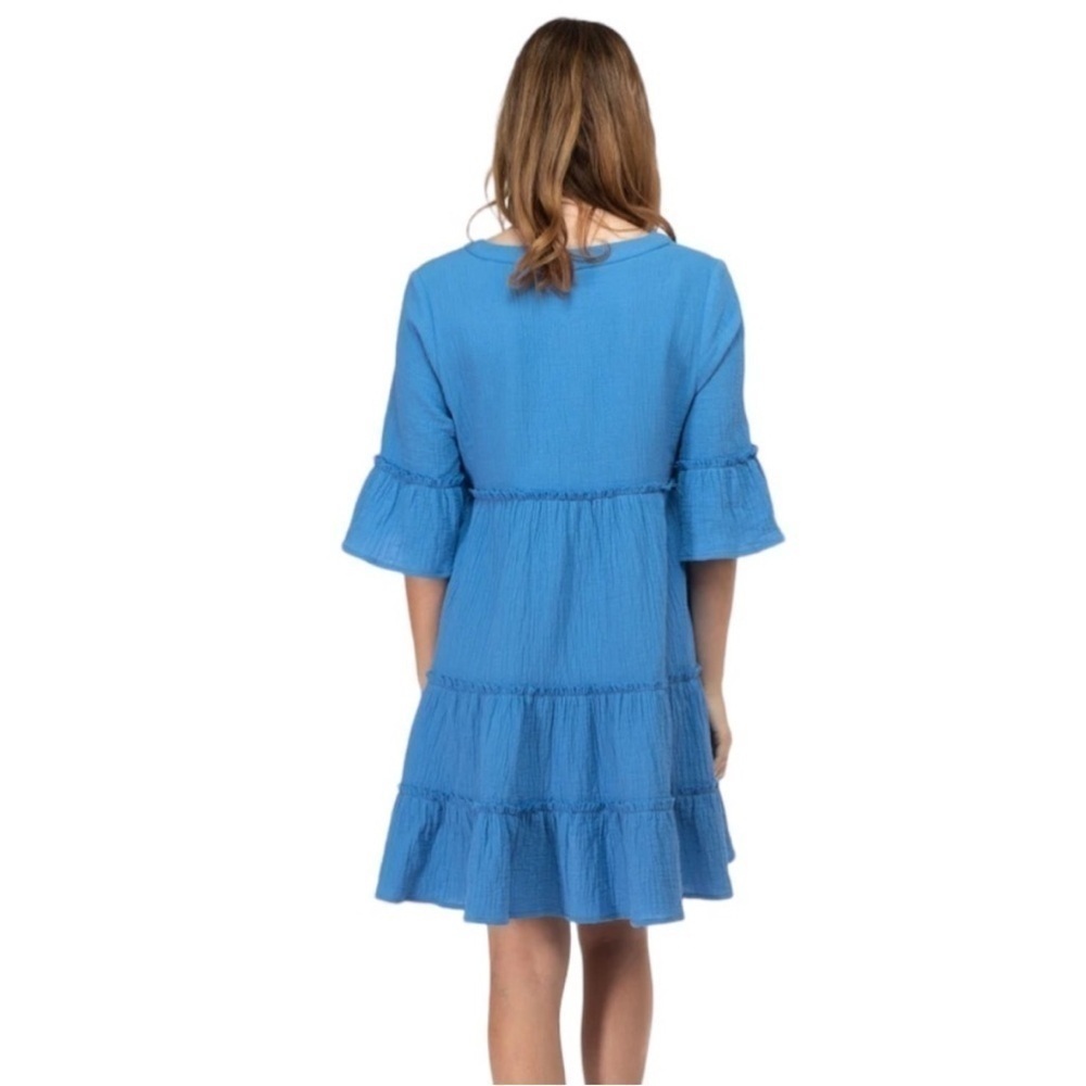 BTFL-life Blue Angel Gauze Tier Dress - Picture 7 of 12